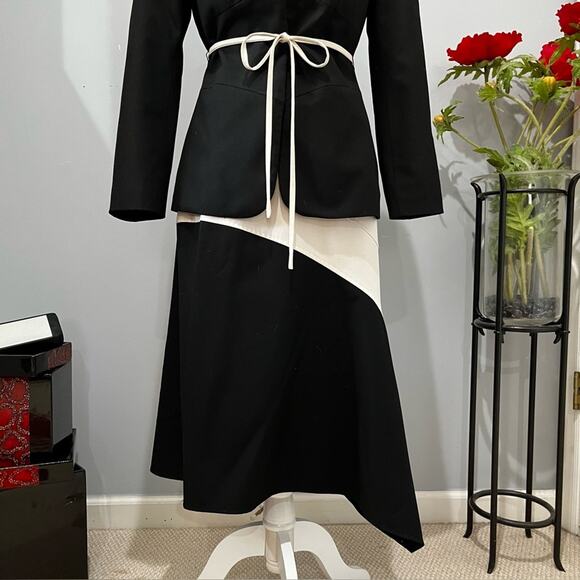 NEW The Limited 90s Classic Longline Structured Hourglass Pantsuit Midi Skirt 4 - Picture 6 of 16